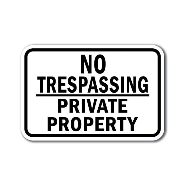 Signmission Safety Sign, 12 in Height, Aluminum, No Tres - No Tres Prive A-1218 No Tres - No Tres Prive - main
